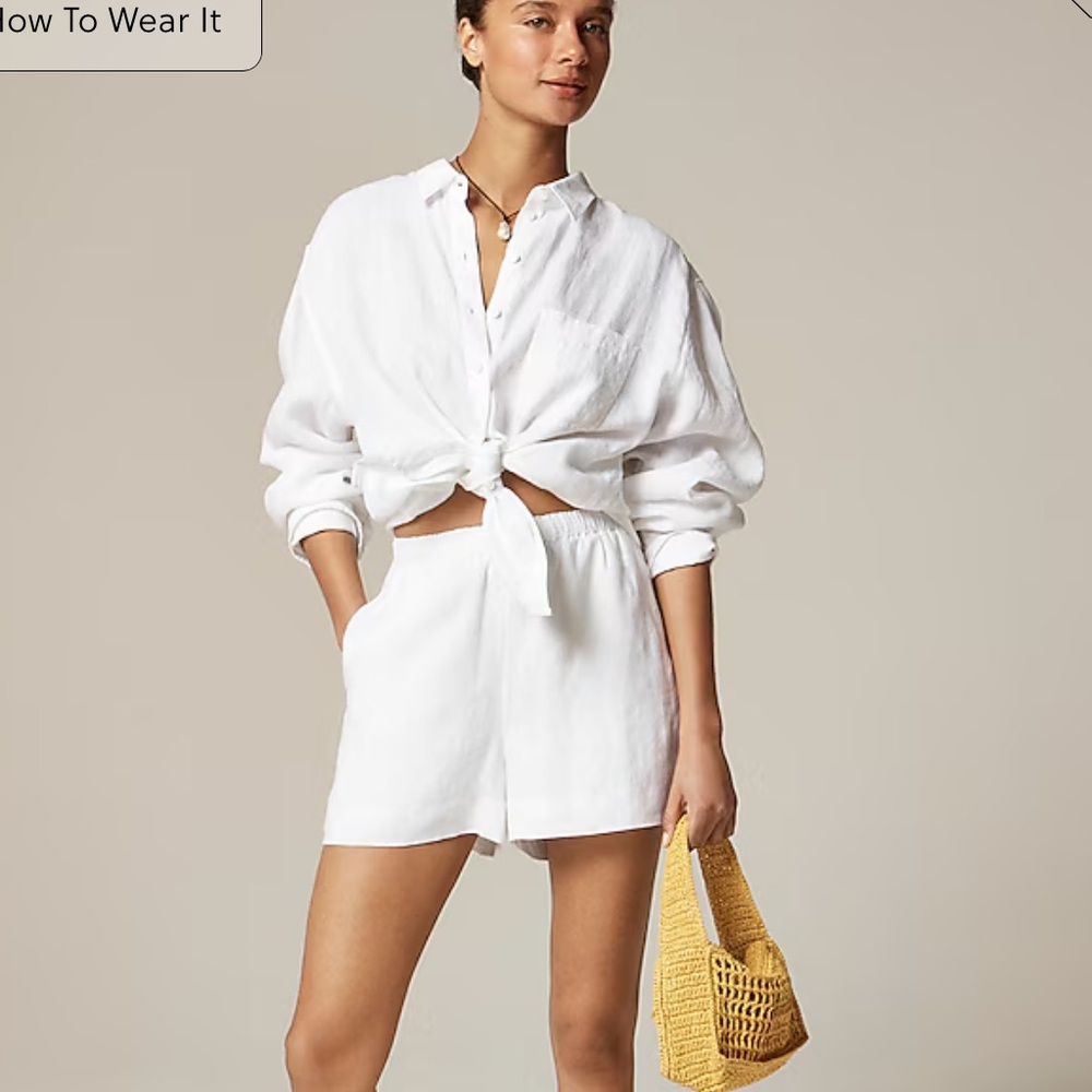 J Crew 3" Stratus short in linen